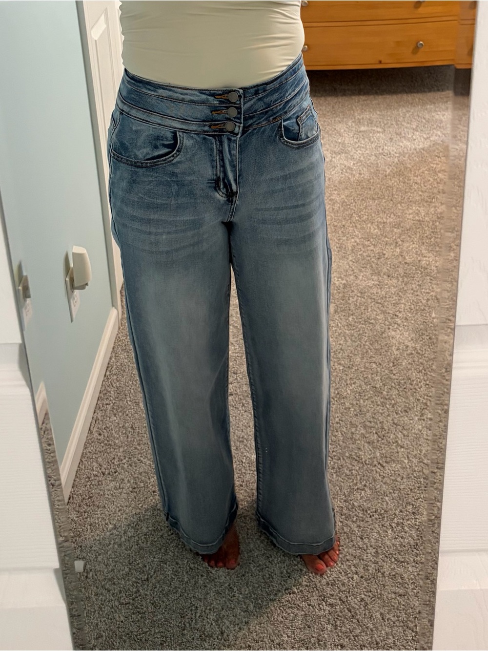 Light Blue Flare Jeans - Women's
